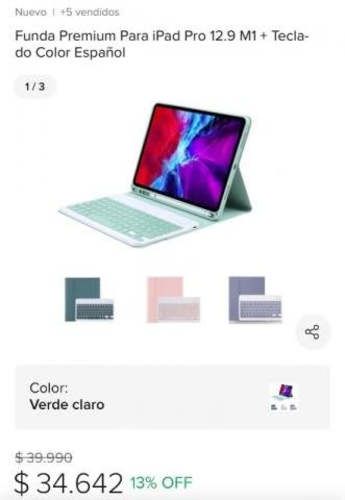 Carcasa con teclado de IPad Pro 12,9