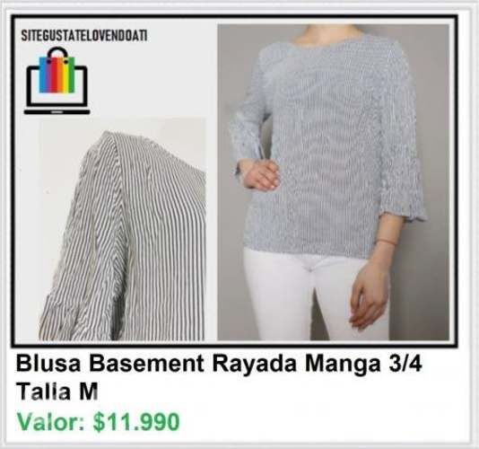 Blusa Basement Rayada manga 3/4