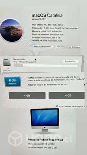 IMac 2017 pantalla 21.5 4k