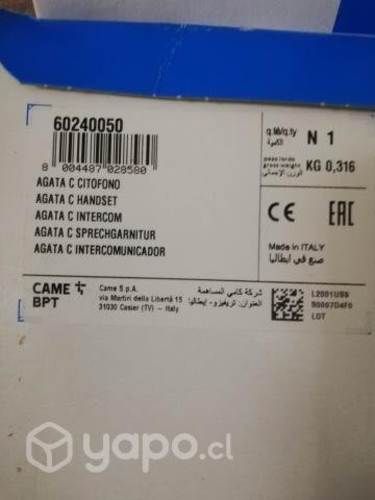 Citofono AGATA C CAME BPT