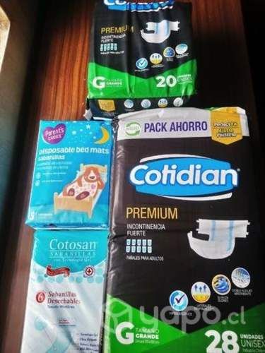 Pack pañales adulto y sabanillas