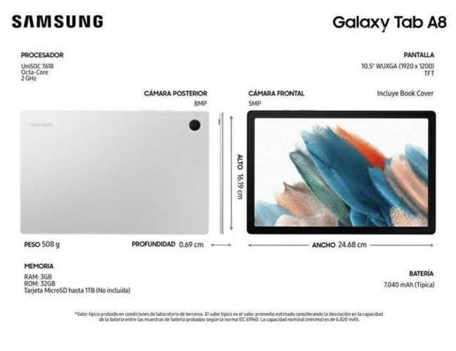 Tablet Samsung Galaxy Tab A8