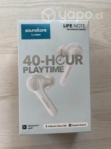 Audífonos Bluetooth Anker Life Note (sin uso)