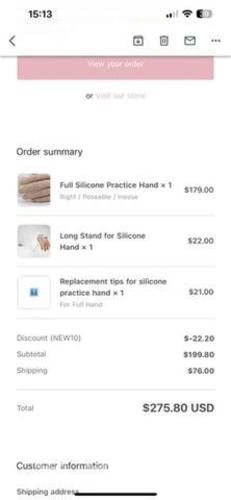 Mano de práctica manicure red iguana original