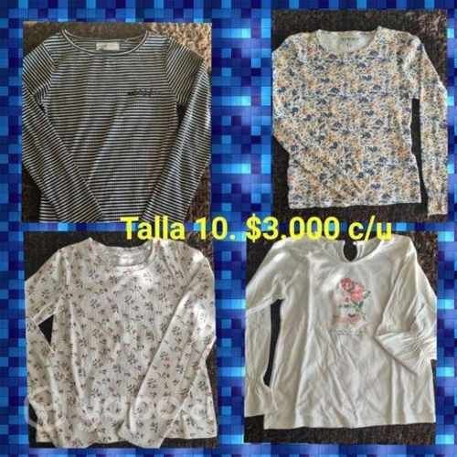 Poleras niña Talla 10