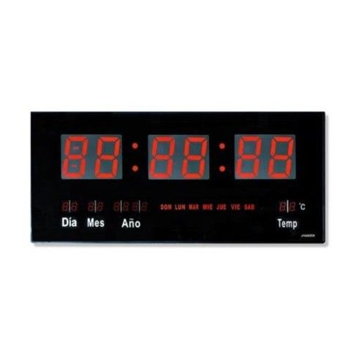 Reloj Digital Led Pared Hora Fecha Temperatura 47x