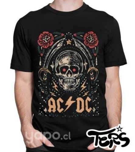 Polera Ac Dc Calavera Terminator