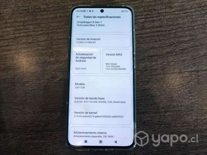 Teléfono smartphone Xiaomi 12
