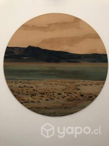 Cuadro Redondo paisaje