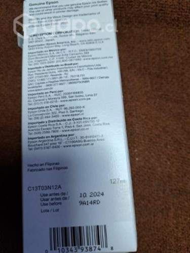 Tintas para impresoras continuas