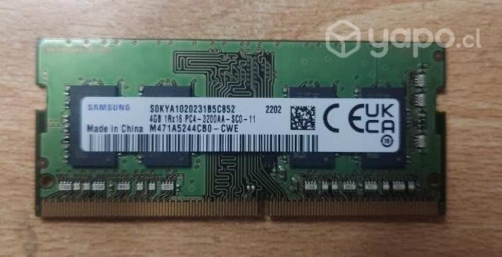 Memoria ram notebook