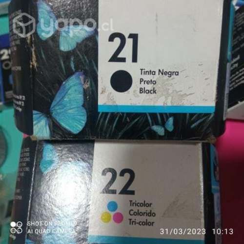 Packs de tintas hp 21 y 22 originales