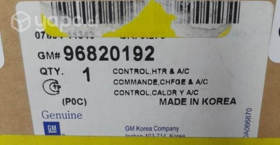 Control calefaccion captiva 06/18