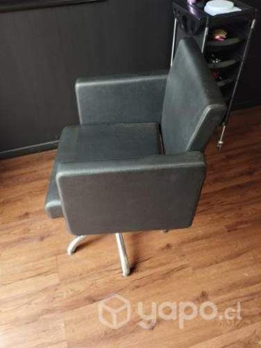 Silla de peluquería y carro