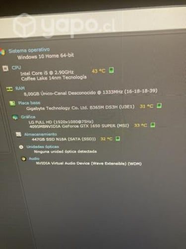 Pc gamer, teclado monitor y mouse