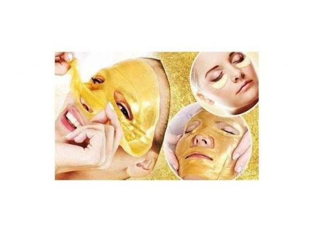 Mascara Facial Colágeno AcidoHialuronico Polvo Oro