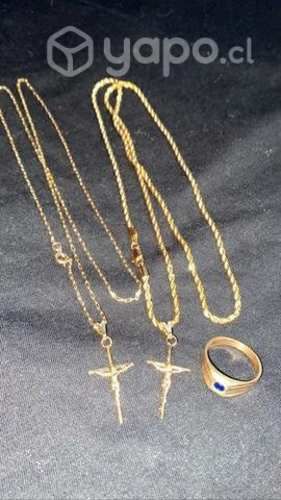 Cadenas anillos Oro bañado