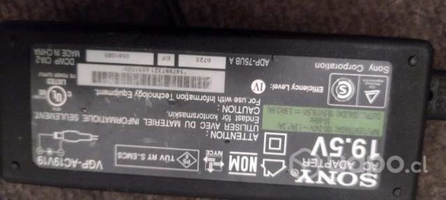 Cargador de Notebook sony vaio