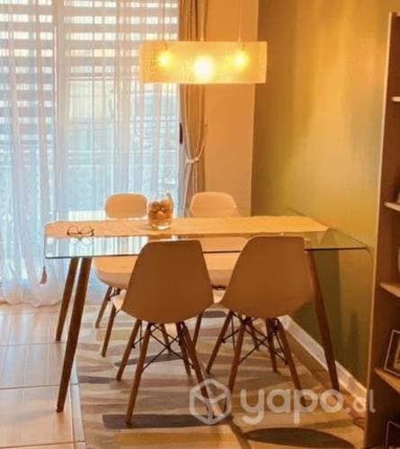 Comedor rectangular vidrio templado