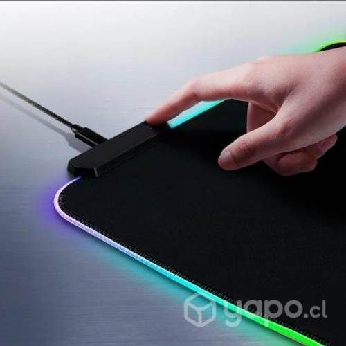 Mouse Pad Gamer con luces led en su borde 35x25 cm