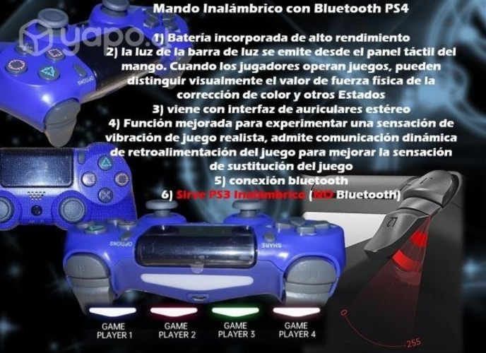 Mando inalámbrico con Bluetooth PS4