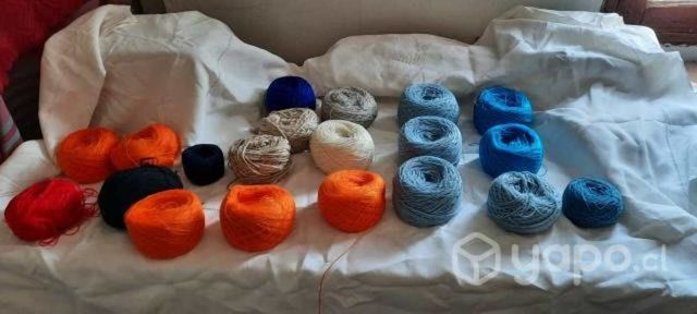Hilados de variados tipos y colores