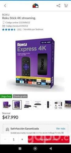 Roku nuevo y uno sin caja