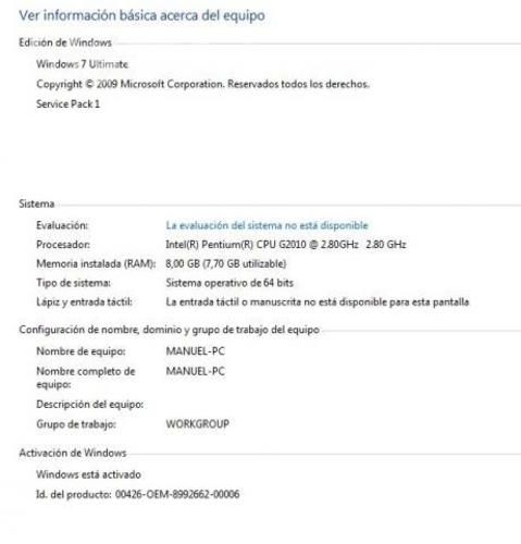 PC de escritorio