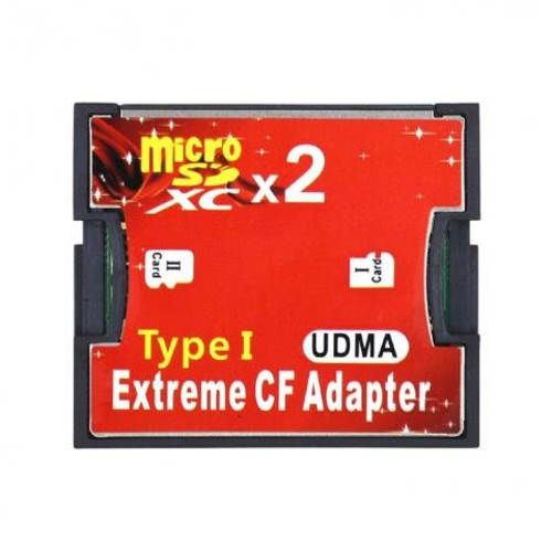 Lector Adaptador Doble Micro Sd Hc A Compact Flash