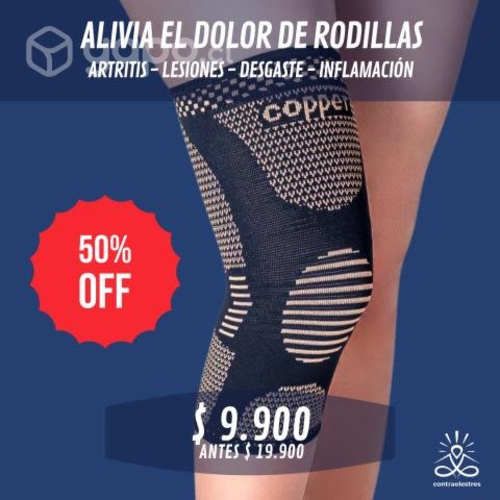 Rodillera Compresión Con Fibra De Cobre