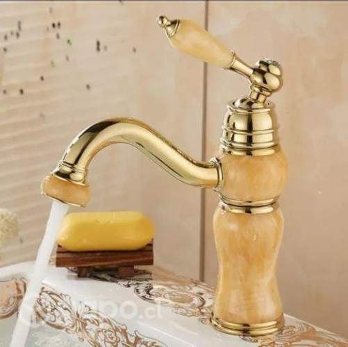 Llave Lavamanos Vintage Marmol Cobre