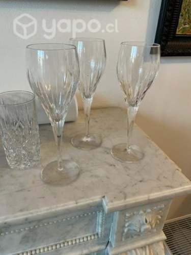 4 Copas de cristal francesas