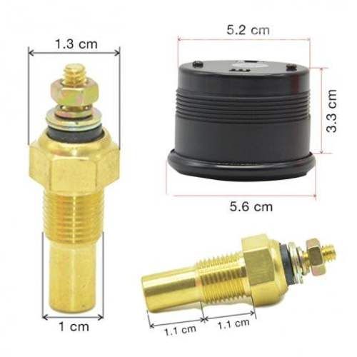 Reloj Digital Medidor Temperatura Agua Auto Sensor