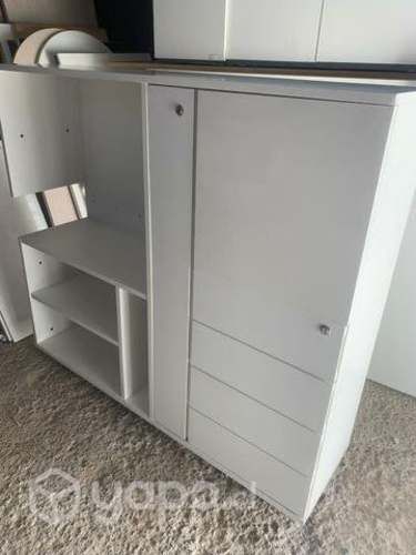 Estante con cajonera y repisas