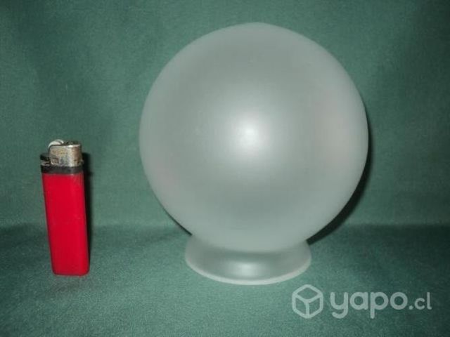 Globo Vidrio De 14 Cms. Satinado, Base 8 Cms