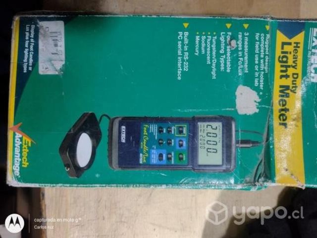 Medidor De Luz De Alta Resistencia Extech 407026