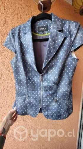 Chaqueta azul Privilege sin mangas Talla 40-42