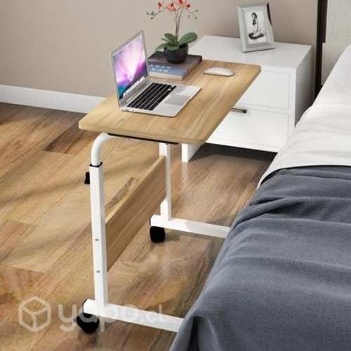 Mesa Notebook Computador Ajustable Con Ruedas Blan