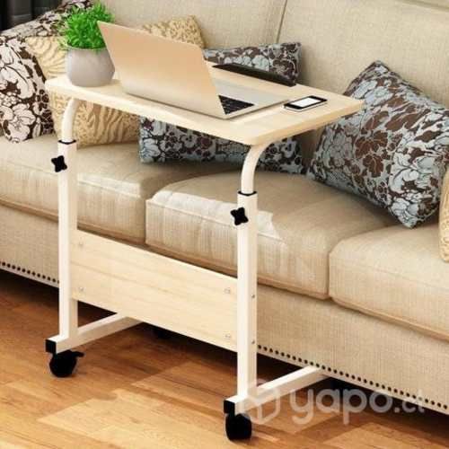 Mesa Notebook Computador Ajustable Con Ruedas Blan