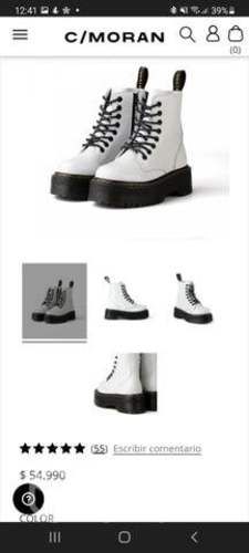 Botines mujer blancos c/moran - 37