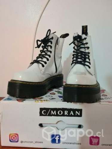 Botines mujer blancos c/moran - 37