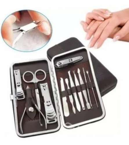 Manicure Pedicure Acero Inoxidable Estuche Set 12