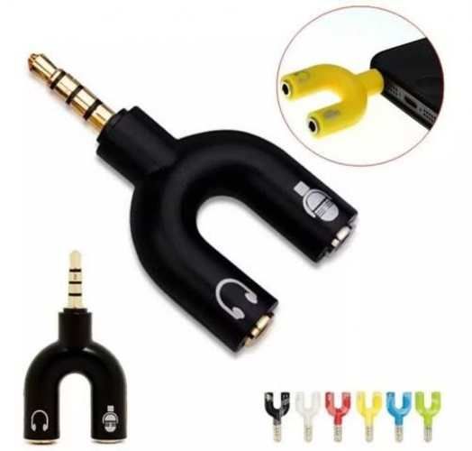 Adaptador De Audífono Pc 1 Plug A 2 Plug 3.5mm