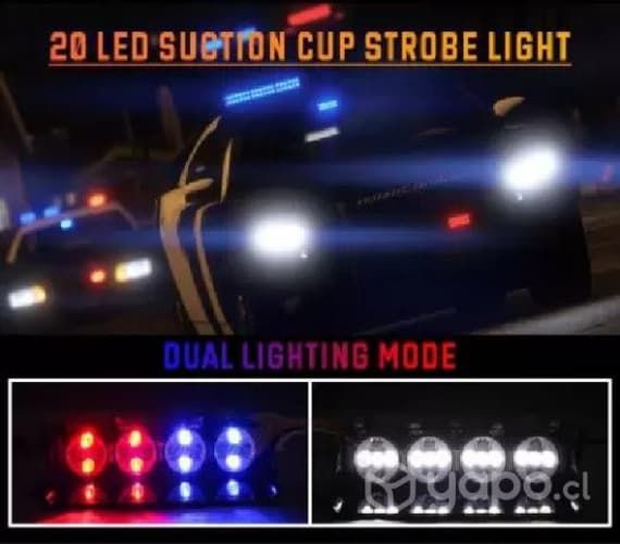 Baliza Led Strobo 24 Led Luz Rojo-azul