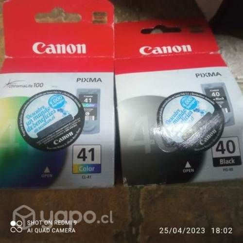 Packs de tintas Canon 40 y 41 originales