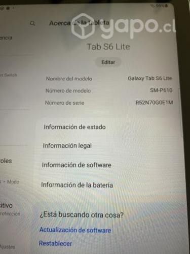 Tablet Galaxie S6 Lite Samsung