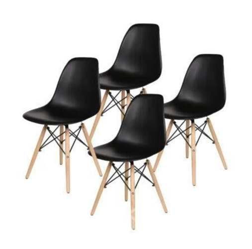 Pack 4 Sillas de comedor EAMES color Negro