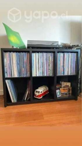 Mueble para Vinilos Tintado Negro