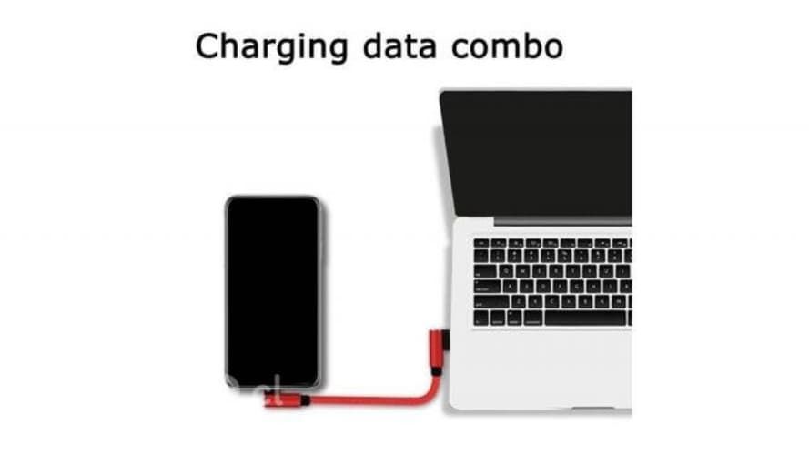 Cable Corto Usb A Tipo-c 90º L 25cm Carga Rapida