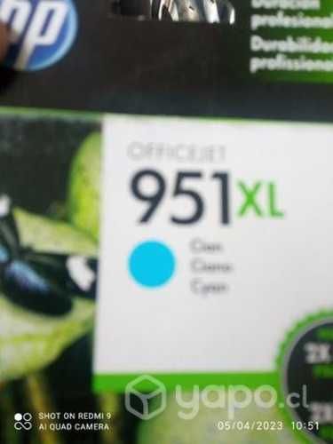 Tinta HP 951xl cyan original de alta